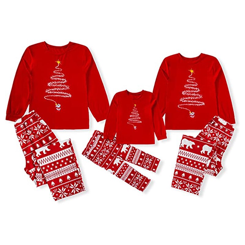 Christmas Tree Lights Print Pajama