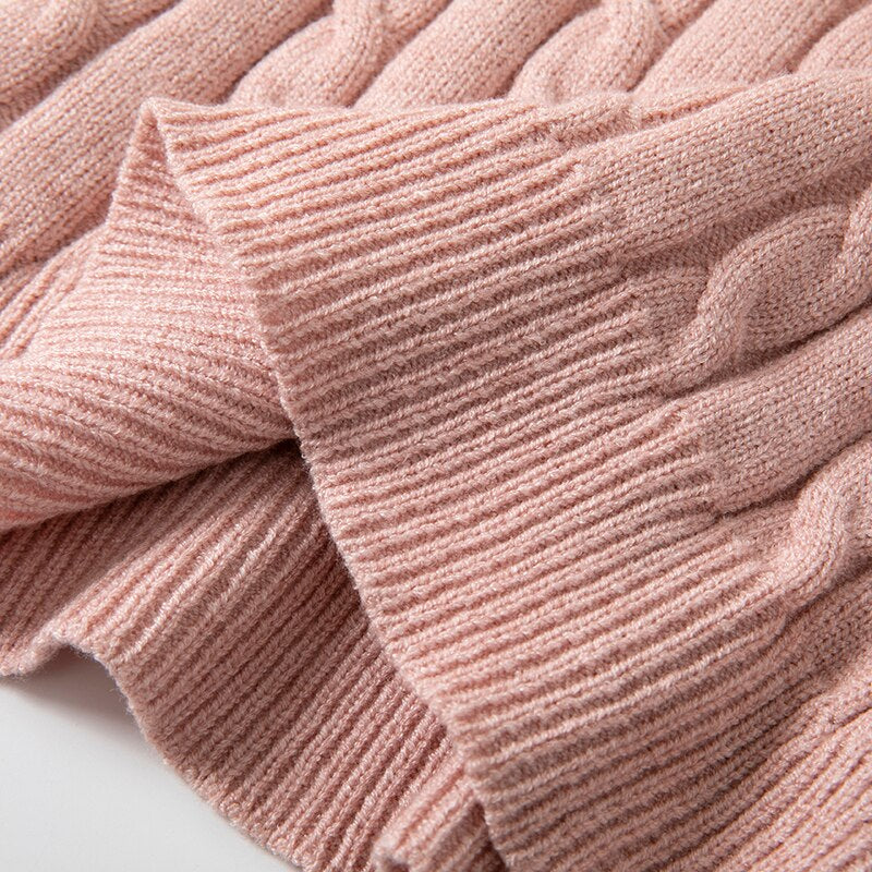 Women's Korean Fashion Twist Knitted Sweater Set