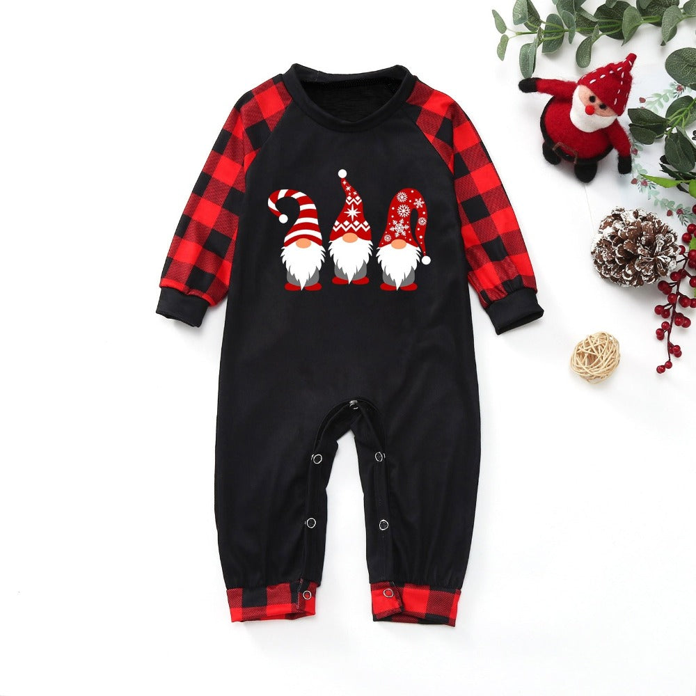 Santa Ho Ho Trio Design Family Pajama Set