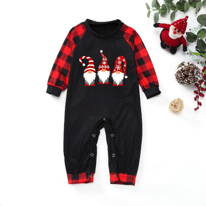 Santa Ho Ho Trio Design Family Pajama Set