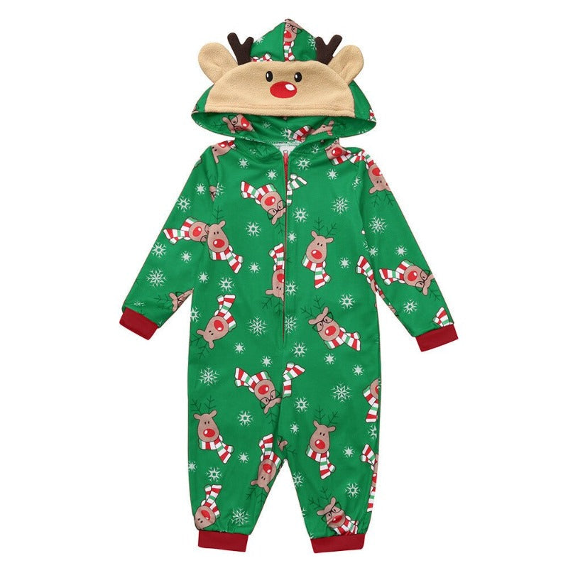 Reindeer Jumper Design Family Pajama Set