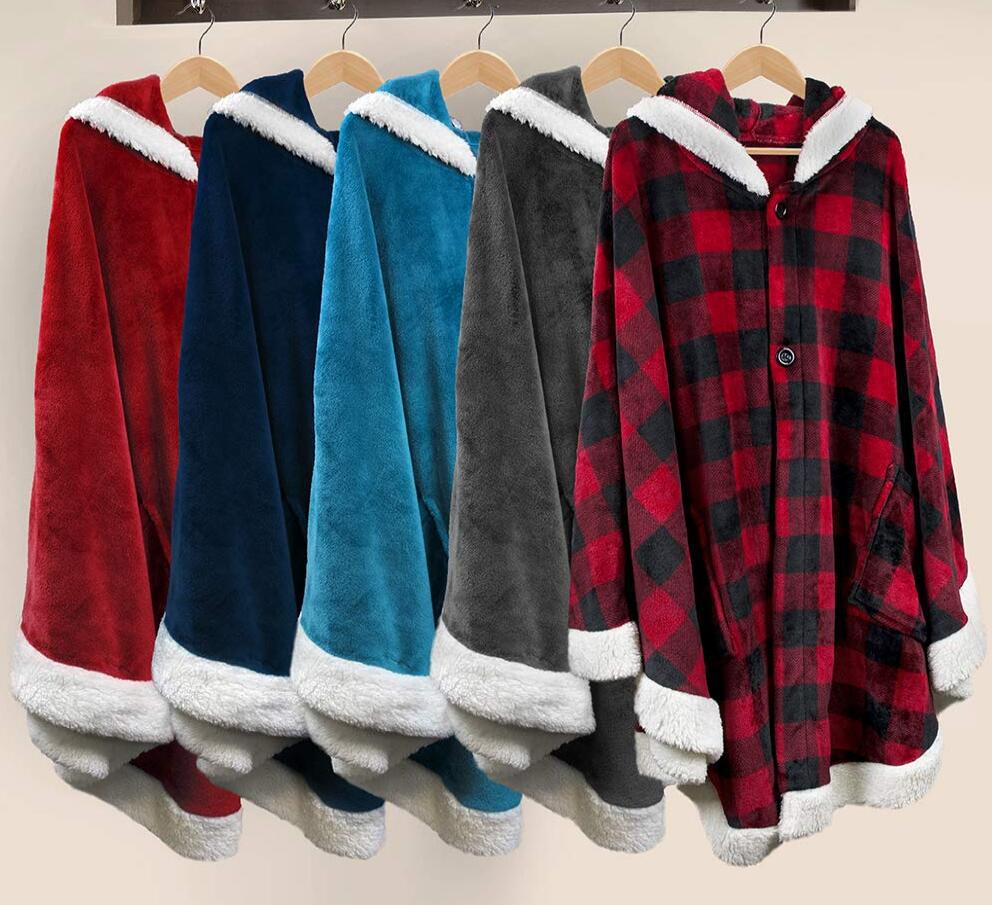 Multicolor Fleece Blanket Hoodie