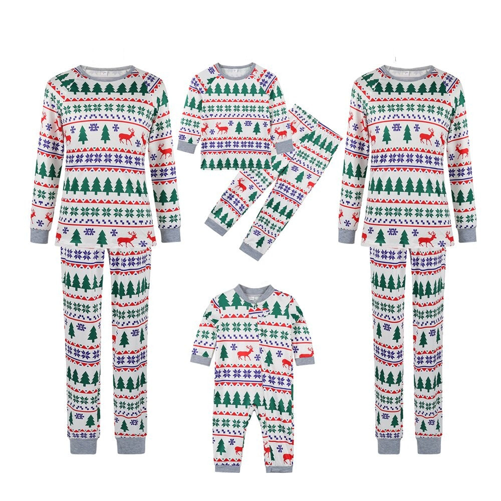 Magical Christmas Tree Print Pajama Set