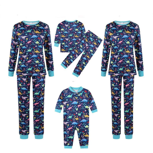 Christmas Dino Rain Print Pajama