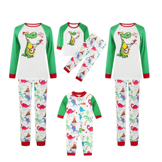 Christmas Dino Print Matching Pajama