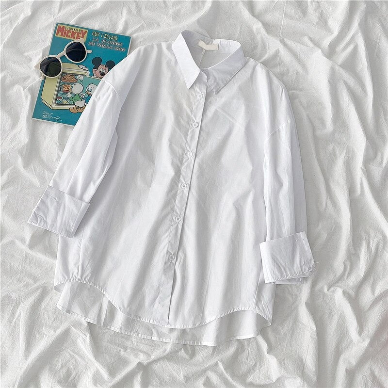 Retro Design Long-Sleeved Shirt Blouses For Women