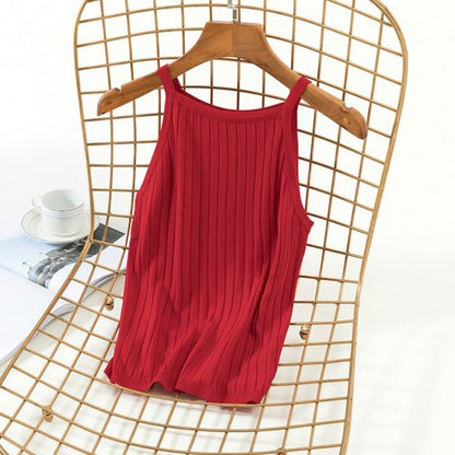 Knitted Sleeveless Slim Fit Camisole